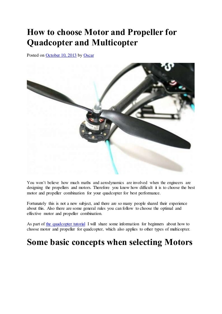 How to choose a quadroopter How to choose a quadroopter